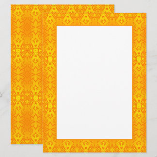 Golden Orange Moroccan Damask Announcement