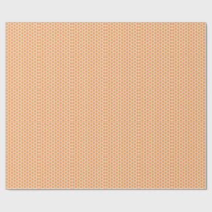 Golden/Orange Stars Pattern Wrapping Paper