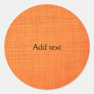 Golden Orange TEMPLATE, personalise, Classic Round Sticker