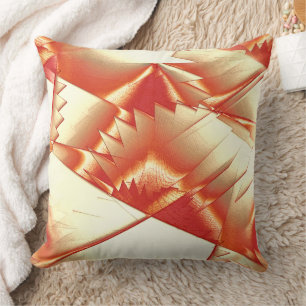 Golden orange to beige, extreme rough digitalised cushion