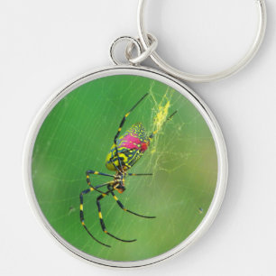 Golden Orb Weaver Spider Keychain