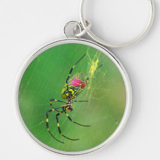 Golden Orb Weaver Spider Keychain