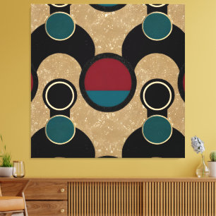 Golden orbit Abstract Canvas Print
