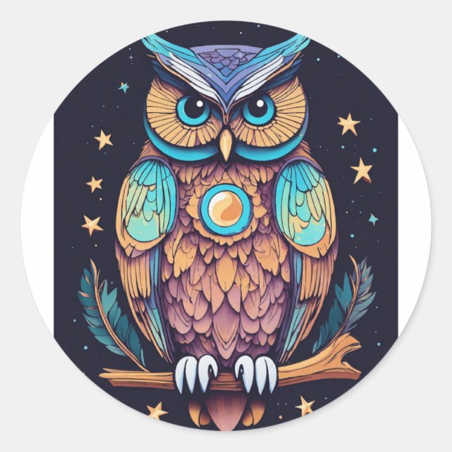 Golden Orchard Delight Classic Round Sticker (Front)