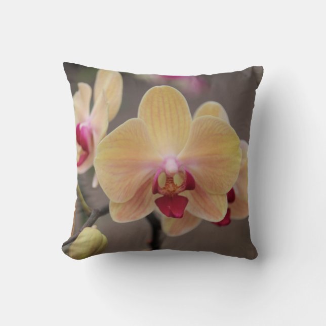 Golden Orchid Pillow (Front)