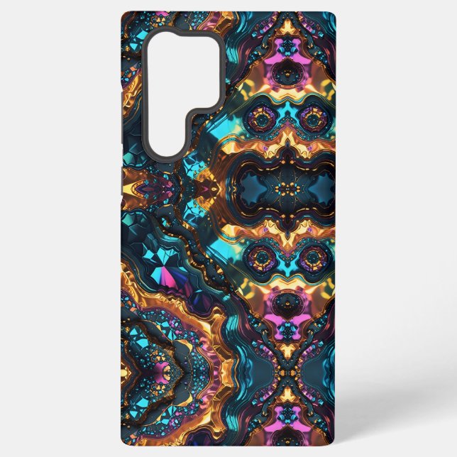 Golden Ore Veins Samsung Galaxy S22 Ultra Case (Back)