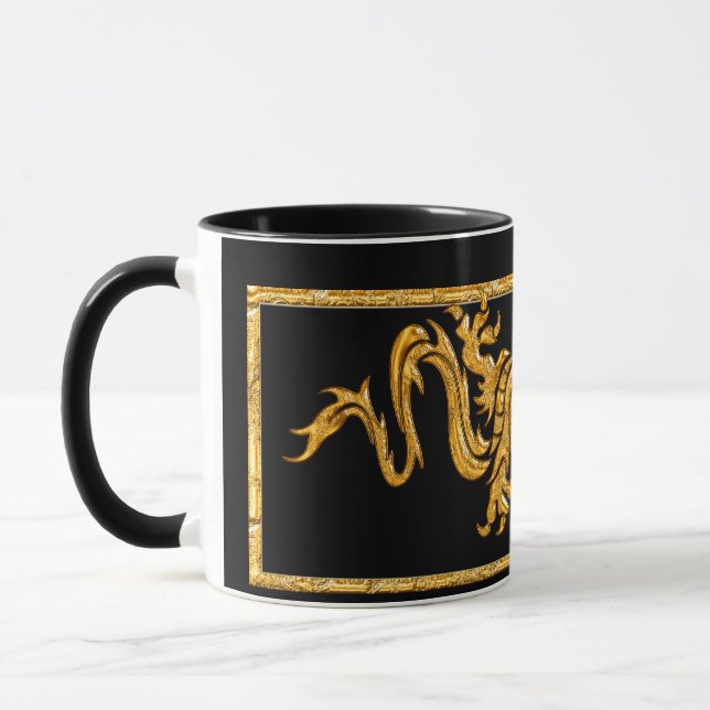 Golden oriental dragon 03 mug (Left)