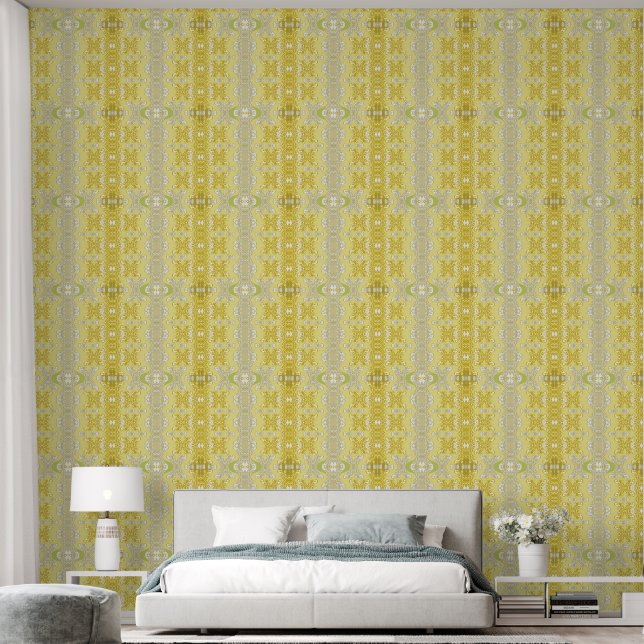 Golden Oriental Pattern  – Elegant Luxe  Wallpaper (Bedroom)