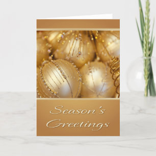 Golden Ormaments Season's Greetings Card