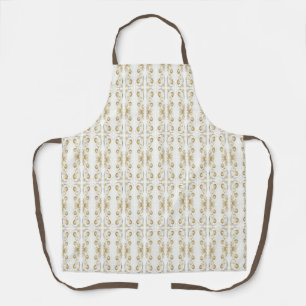 Golden Ornament Christmas Holiday Party Elegant Apron