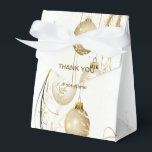 Golden Ornament Christmas Holiday Party Elegant Favour Box<br><div class="desc">Golden Ornament Christmas Holiday Party Elegant Favour Boxes. Unique,  beautiful,  stylish design. Easy to be personalised. Font style,  size and colours can be changed. Matching items available.</div>