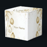 Golden Ornament Christmas Holiday Party Elegant Favour Box<br><div class="desc">Golden Ornament Christmas Holiday Party Elegant Favour Boxes. Unique,  beautiful,  stylish design. Easy to be personalised. Font style,  size and colours can be changed. Matching items available.</div>
