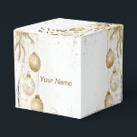 Golden Ornament Christmas Holiday Party Elegant Favour Box<br><div class="desc">Golden Ornament Christmas Holiday Party Elegant Favour Boxes. Unique,  beautiful,  stylish design. Easy to be personalised. Font style,  size and colours can be changed. Matching items available.</div>