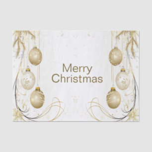 Golden Ornament Christmas Holiday Party Elegant Tissue Paper