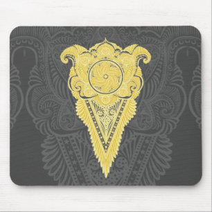 Golden Ornamental Flame Mouse Mat
