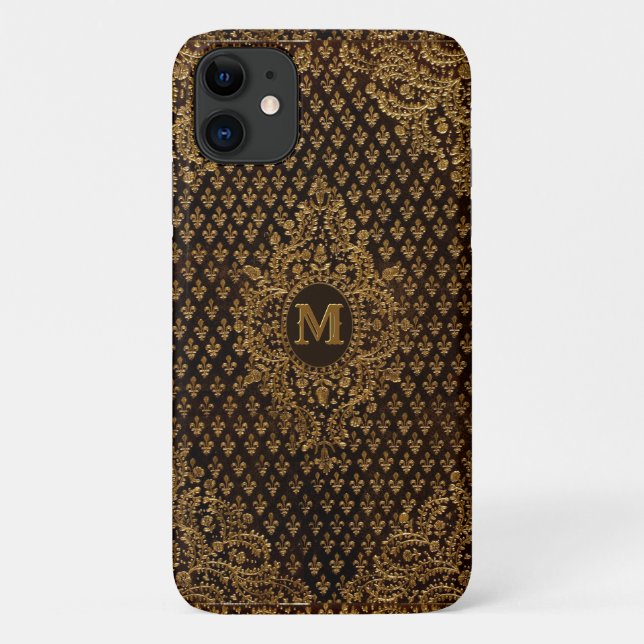 Golden Ornamental w/out your Monogram Case-Mate iPhone Case (Back)