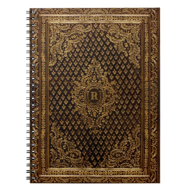 Golden Ornamental w/out your Monogram Notebook (Front)