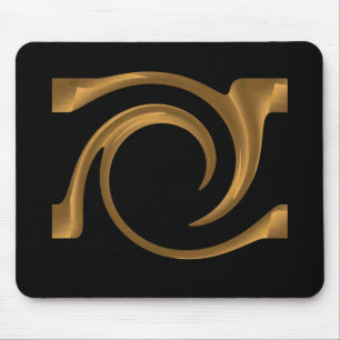 Golden ornamentation mouse mat