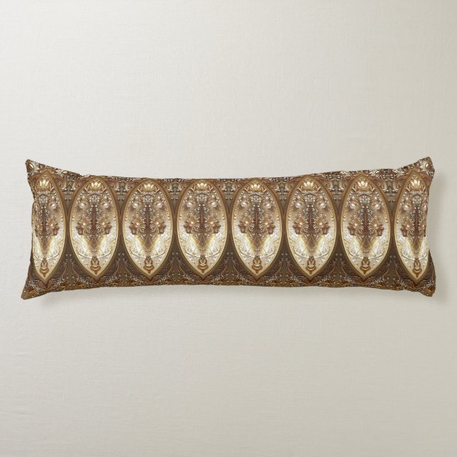 Golden Ornate Body Pillow (Front)