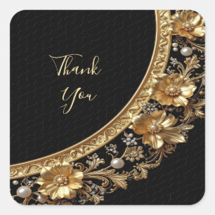 Golden Ornate Fram Sticker