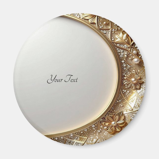 Golden Ornate Frame Magnet (Front)