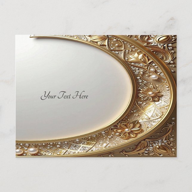 Golden Ornate Frame Postcard (Front)