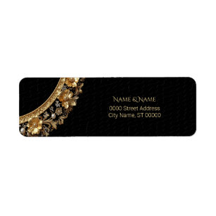 Golden Ornate Frame Return Address Label