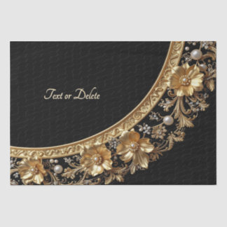 Golden Ornate Frame Tissue Paper