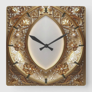 Golden Ornate Frame Wall Clock
