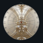 Golden Ornate Frame with Pearls Dartboard<br><div class="desc">Beautiful Golden Ornate Frame with Pearls Dartboard</div>