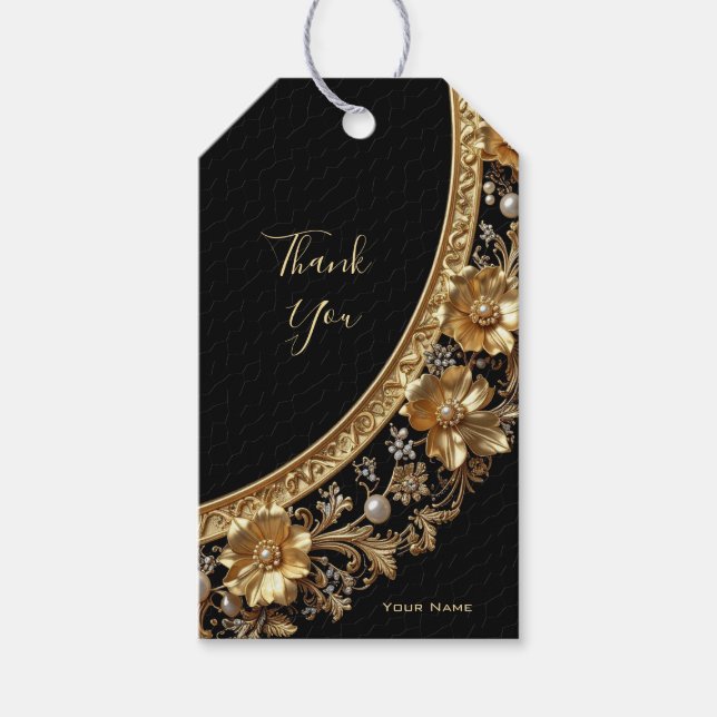 Golden Ornate Gift Tag (Front)