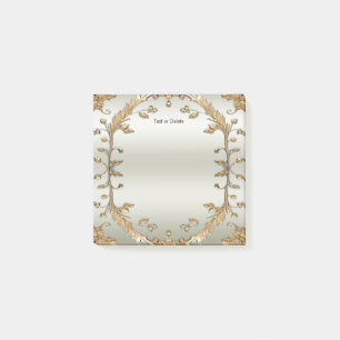 Golden Ornate Post it Notes