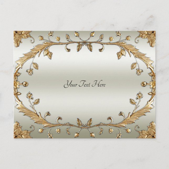 Golden Ornate Postcard (Front)