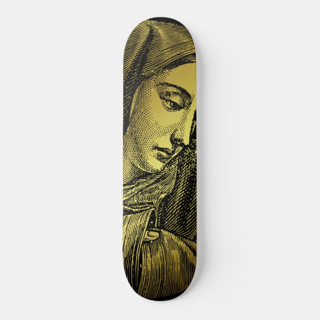 Golden Our Lady of Sorrows  Skateboard (Front)