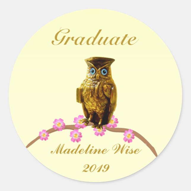 Golden Owl Graduate Sticker (Front)