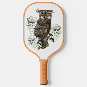 Golden Owl Green Orchids Pickleball Paddle