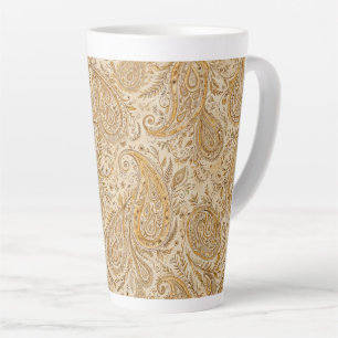 Golden Paisley Warm Cosy Classic Design Latte Mug