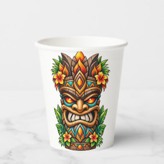Golden Palm Crown Tiki Paper Cup