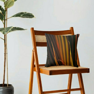 Golden Palm Fronds Cushion