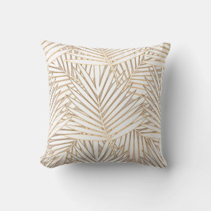 Golden palm leaves: art deco. cushion