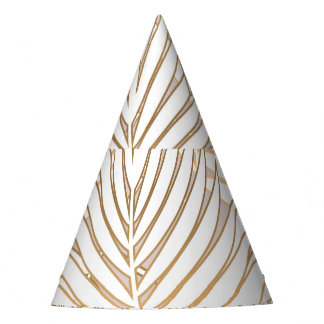Golden palm leaves: art deco. party hat