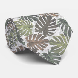 Golden palm tropical leaves tie