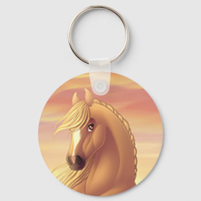 Golden Palomino Horse Promotional Key Ring (Front)