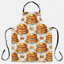 Golden Pancake Morning Watercolor Syrup and Butter