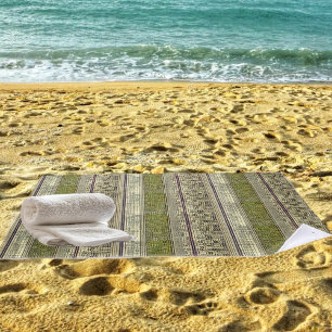 Golden Panes   Beach Towel