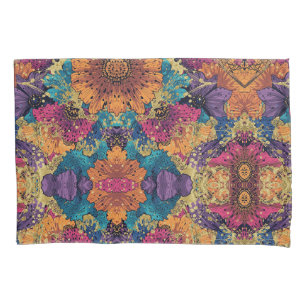 Golden Papel Picado Fiesta Abstract Pillowcase