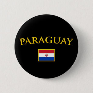 Golden Paraguay 6 Cm Round Badge