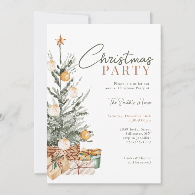 Golden Party Invitation (Front)