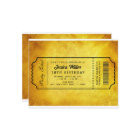 Golden Party Ticket Invitation