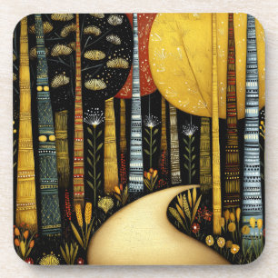 GOLDEN PATH GROVE WHIMSICAL FOREST ART #1 COASTER